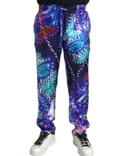 Printed Silk Jogger Pants