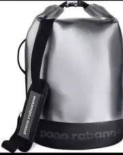 Paco Rabanne Invictus Metallic Silver Dry Backpack Weekend Unisex Cross Body Bag