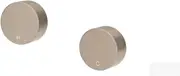 Meir Circular Wall Taps – PVD Finish | Minimalist Quarter-Turn Wall Tap Set, Durable Ceramic Disc Cartridges, Smooth Water Flow, Compact Design | for Bathroom, Kitchen or Laundry Tapware | Champagne