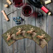Happy Moose |Drink Coaster Set