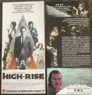 High-Rise Promotional Flyer Only Tom Hiddleston Jeremy Irons Sienna Miller