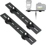 Dual Speedlite Tripod Mount Bracket,1/4" Dual Camera Mount Flash Extension Bar,8