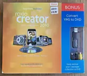 Roxio Creator 2010 Converter VHS to DVD & Bonus Video Capture USB NEW