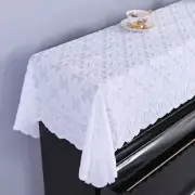 78*35inch White Piano Anti-Dust Cover Dust Lace Flower Fabric Cloth Piano Towel