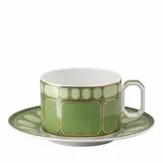 Rosenthal Swarovski Signum Teacup and Saucer in Fern Green