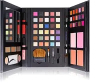 SHANY Luxe Book Makeup Set - All In One Travel Cosmetics Kit with 30 Eyeshadows, 15 Lip Colours, 5 Brushes, 4 Pressed Blushes, 3 Brow Colours, and Mirror