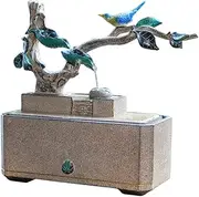Desktop Fountain Relaxation Tabletop Fountain Bird Ornaments Stone Material Desktop Fountain Microscape Creative Waterscape Tabletop Waterfall Flowing Water Ornament