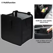 Portable Car Trash Can Garbage Bin Bag Organizer for Vehicles Black Waterproof (for: Ford)