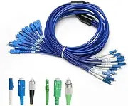 VJSUWI SC Armoured Patch Cable 12 Cores Blue 50-120 m 100 m 60 m 80 m Singlemode 12C LC FC ST ONE SM 12 Fibre Optical Fibre Jumper Outdoor (70 m SC-SC)