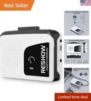 Portable Walkman Cassette Player with USB to MP3 Converter - Full Stereo Sound