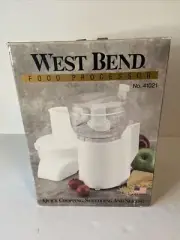 Vintage New In Box West Bend 41021 Food Processor slicer, shredder, chopping