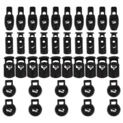 100PCS Cord Locks Drawstrings Plastic Pig Nose Button Zipper Stops Bucket Lock