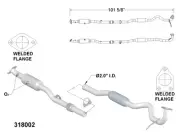 Front Catalytic Converter for 2021 Mitsubishi Outlander Sport ES 2.0L L4 GAS DOH (for: Mitsubishi)