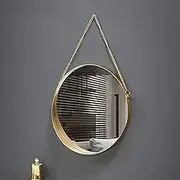 Lvpradior Gold Wall Mirror with Chain – Wall Mounted Vanity Mirror for Hallway, Bathroom, Vanity, Living Room Decorative (3 Small)