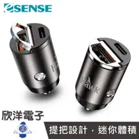 在飛比找蝦皮商城優惠-Esense Hawk 30W雙孔PD+QC隱形車充 (01