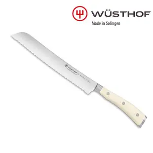 【WUSTHOF 三叉】德國三叉牌CLASSIC IKON cream 20CM麵包刀(鋸齒刀)