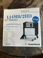 Radio Shack 3.5" Floppy Disks Diskettes 10pk Pre-Formatted 1.44MB 26-437 SEALED