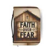 Faith Over Fear Bible Cover, Religious Journal Case, Christian Gift, Scripture
