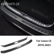 For Lexus LS500 18-23 Carbon Fiber Steel Inner&Outer Rear Bumper Protector Plate