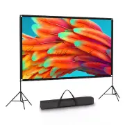 100/120" Projector Screen w/Tripod Stand Portable Home Outdoor 4K Movie Theater
