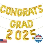 Graduation Decorations 2025,16Inch Gold Congrats Grad Banner Balloons Graduat