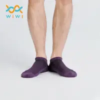 在飛比找momo購物網優惠-【WIWI】【現貨】MIT發熱抑菌按摩船型襪 男生-羅藍紫 