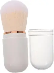 [HAKIDZEL] Retractable Blush Brush Mini Makeup Tool for Travel Versatile Powder Brush for Cheek and Foundation Soft Skin Friendly Bristles with Cover