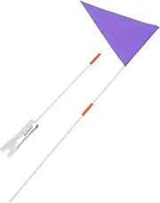 TINEASUR Bicycle Flagpole Set - Small Safety Flag for Cycling, Advertising, and Bike Trailers - Warning Flag With Pole