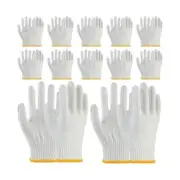 Handy Hardware [12 Pairs] Cotton Blend Gloves, Washable Knitted Working Gloves
