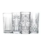 RCR Crystal Mixology Bicchieri Long Drink Glass Mixed Set of 4