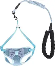 Cat Vest Harness with Leash Pet Lost Strap Blue for Walking