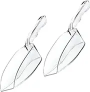 iplusmile 2Pcs Transparent Multi Functional Ice Scoops Thicken Grain Shovels for Ice Cubes Flour and Nuts Material for Cafeterias and Kitchens Comfortable Grip Design