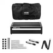 VEVOR Guitar Pedal Board, 20'' x 11'', Aluminum Alloy 2.2 lbs Super Light Guitar Effects PedalBoard, with Carry Bag Velcro Fixed Strap Shoulder Strap