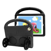 Catzon Wheel iPad Case For iPad 9.7inch Air1/2 Pro9.7 Shockproof Stand Cover With Handle Stand-Black