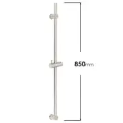 Brushed Nickel 850mm Slide Bar Handheld Shower Rail Holder Round Stainless Steel