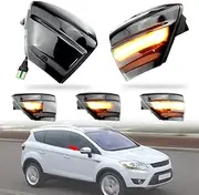 LED Dynamic Turn Signal Light Side Mirror Sequential Turn Signal Light Indicator Lamp 2X Compatible with Fo-rd S-Max 07-14 Ku-ga C394 08-12 C-Max 11-19