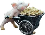 Garden Ornaments Pig Statue Garden Desktop Pig Sculpture Resin Figurine Ornament Decoration Style1