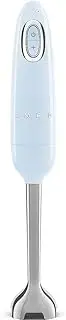 [Smeg] HBF01PBEU Hand Blender, Turbo Function and Flowblend Cutting System, with Non-Slip Handle, Integrated Cable Winder, Accessories Not Included, 700W Power, Pastel Blue