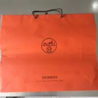 在飛比找Yahoo!奇摩拍賣優惠-Hermès 愛馬仕經典 橘紅特大提袋60X49X19cm紙