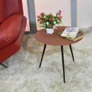 Handmade Modern Side Table Iron Round Orange 18x18x16 Inch BBH Homes