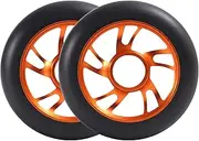 Generic 2 Pack 110mm Pro Scooter Wheels Pair Scooter, Replacement Wheels with ABEC Bearings for Pro Scooters Kick Scooters(Orange)