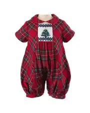 Rachel Riley Train Smocked Babysuit