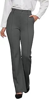 [VIMPEP] Women’s Bootcut Leg Dress Pants - High Rise Stretchy Yoga Slacks for Office Workout Business Casual B201