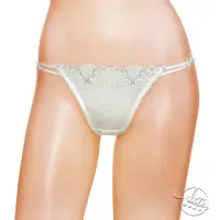 在飛比找momo購物網優惠-【Lady】織夢天堂系列 刺繡/性感/低腰丁字褲(純真白)