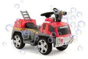 Kids Ride-On Fire Engine with bubble gun