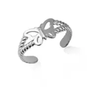 .925 Sterling Silver Butterfly Rope Toe Ring
