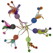 Multipet Mesh Feather Ball Cat Toy