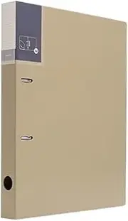 Filing Envelopes A4 Perforated Loose-Leaf Binder PP Two-Hole File Folder Archive Information Organizer Booklet Plastic Folders(Brown)