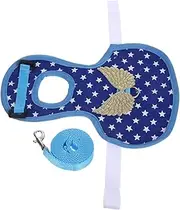 Kisangel Adjustable Chicken Harness and Leash Warm Cape Outfit for Ducks and Geese Stylish Pet Jacket for Outdoor Activities Safe and Comfortable Design Blue Pattern