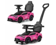 Kids Ride on Push Car Maserati Licensed Sliding Car w/Universal Wheels 3-in-1 Sliding Walking Car Pink